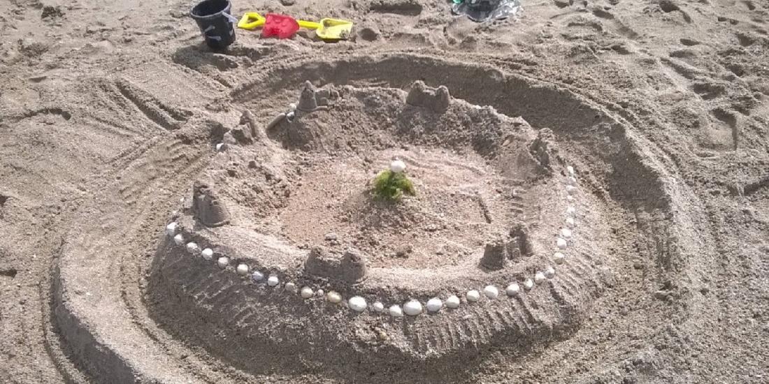 Sandcastle competition in Herm